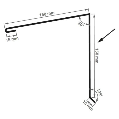Preview: Querschnitt Pultwinkel in den Abmessungen 110 x 100 mm
